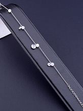 картинка Браслет 'Saiya' Кошачий глаз 16 см (родий) от магазина Wolves