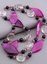 картинка Бусы Агат Чешский хрусталь 96 см от магазина Wolves