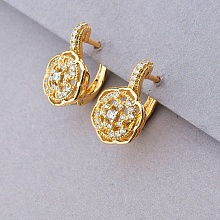 картинка Серьги Фианит 'XUPING' (позолота 18к) от магазина Wolves