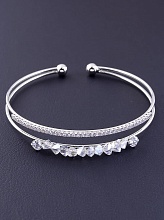 картинка Браслет 'Saiya' Фианит 17 см (родий) от магазина Wolves