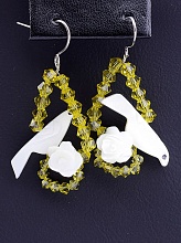 картинка Серьги 'Hand Made' Перламутр Бижутерный сплав6 3 г от магазина Wolves