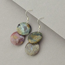 картинка Серьги 'SUNSTONES' Яшма Серебро(925) от магазина Wolves