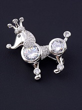 картинка Брошь Фианит 'Saiya' (родий) от магазина Wolves