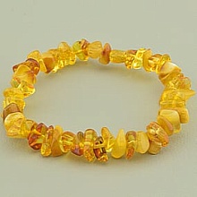 картинка Браслет 'SUNSTONES' Янтарь 18 см от магазина Wolves