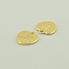 картинка Кулон Фианит 14х13 (позолота 18к (лимонная)) от магазина Wolves