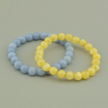 картинка Браслет 'SUNSTONES' Цитрин Ангелит 17 см от магазина Wolves