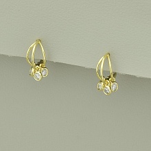 картинка Серьги 'XUPING' Фианит (позолота 18к (лимонная)) от магазина Wolves