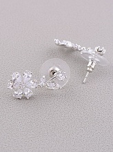 картинка Серьги 'Unfading Love' Фианит (родий) от магазина Wolves