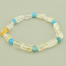 картинка Браслет 'SUNSTONES' Цитрин Агат 18 см от магазина Wolves