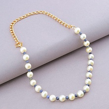 картинка Подвеска из жемчуга, белая, на карабине 47 см от магазина Wolves