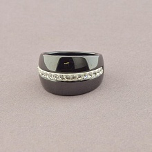 картинка Кольцо Керамика Фианит (родий) от магазина Wolves