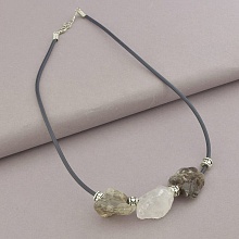 картинка Подвеска 'SUNSTONES' Раухтопаз Горный хрусталь 45 см от магазина Wolves