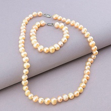 картинка Бусы+Браслет Жемчуг 47 см от магазина Wolves