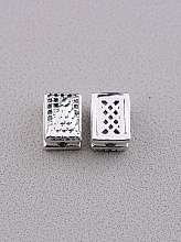 картинка Вставка Фианит 10х7 (родий) от магазина Wolves