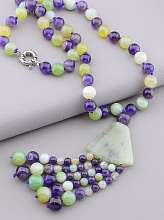 картинка Бусы Пренит Аметист 63 см от магазина Wolves