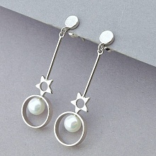 картинка Серьги 'XUPING' Майорка (родий) от магазина Wolves