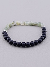 картинка Браслет 'SUNSTONES' Агат Шунгит 17 см от магазина Wolves