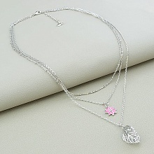 картинка Подвеска 'XUPING' Эмаль 41 см (родий) от магазина Wolves