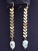 картинка Серьги 'FJ' Агат Бижутерный сплав5 3 г от магазина Wolves