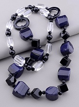 картинка Бусы Каирская ночь Агат Горный хрусталь 85 см от магазина Wolves