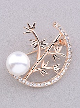 картинка Брошь Фианит 'FJ' от магазина Wolves