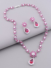 картинка Набор 'XUPING' Фианит 41 см (родий) от магазина Wolves