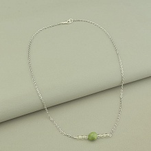 картинка Подвеска 'SUNSTONES' Нефрит Чешский хрусталь 45 см от магазина Wolves