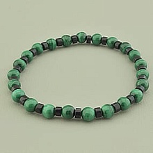 картинка Браслет 'SUNSTONES' Малахит Агат 19 см от магазина Wolves