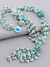 картинка Бусы Бирюза Перламутр 62 см от магазина Wolves