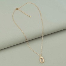 картинка Подвеска 'Saiya' Фианит 40 см (позолота 18к (розовая)) от магазина Wolves