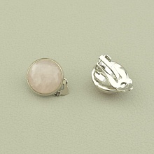 картинка Серьги Розовый кварц 14х14 от магазина Wolves