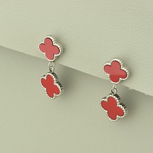 картинка Серьги 'Stainless Steel' Эмаль (родий) от магазина Wolves