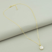 картинка Подвеска 'Saiya' Фианит 41 см (позолота 18к (лимонная)) от магазина Wolves