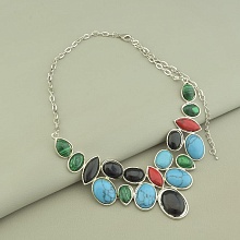 картинка Подвеска Агат Бирюза Малахит 45 см от магазина Wolves