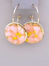 картинка Серьги 'Stainless Steel' Розовый кварц от магазина Wolves