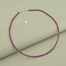 картинка Подвеска 'SUNSTONES' Рубин Серебро(925) 42 см от магазина Wolves