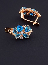 картинка Серьги 'Pataya' Фианит (позолота 18к) от магазина Wolves