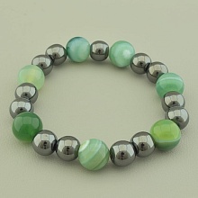 картинка Браслет 'SUNSTONES' Агат Гематит 18 см от магазина Wolves