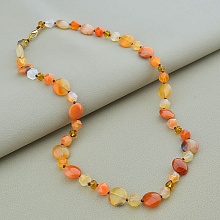 картинка Бусы 'SUNSTONES' Сердолик Чешский хрусталь 49 см от магазина Wolves