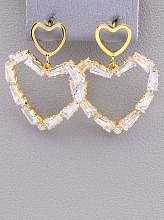 картинка Серьги 'Saiya' Фианит (позолота 18к) от магазина Wolves