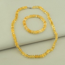 картинка Бусы+Браслет Цитрин 45 см от магазина Wolves