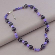 картинка Бусы 'SUNSTONES' Аметист Агат Чешский хрусталь 51 см от магазина Wolves