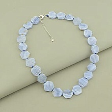 картинка Бусы 'SUNSTONES' Сапфирин Серебро(925) 44 см от магазина Wolves