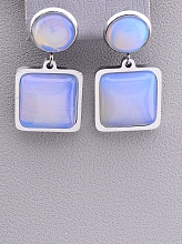 картинка Серьги 'Stainless Steel' Лунный камень от магазина Wolves