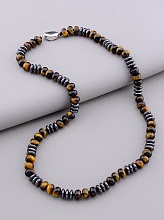 картинка Бусы 'SUNSTONES' Гематит Тигровый глаз 50 см от магазина Wolves