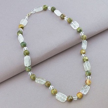 картинка Бусы 'SUNSTONES' Яшма Горный хрусталь 52 см от магазина Wolves