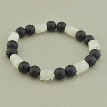 картинка Браслет 'SUNSTONES' Лунный камень Шунгит 16 см от магазина Wolves