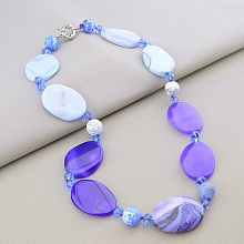 картинка Бусы 'SUNSTONES' Агат Чешский хрусталь 62 см от магазина Wolves