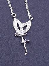 картинка Подвеска 'XUPING' Фианит 45 см (родий) от магазина Wolves