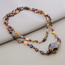 картинка Бусы Яшма Сердолик 100 см от магазина Wolves